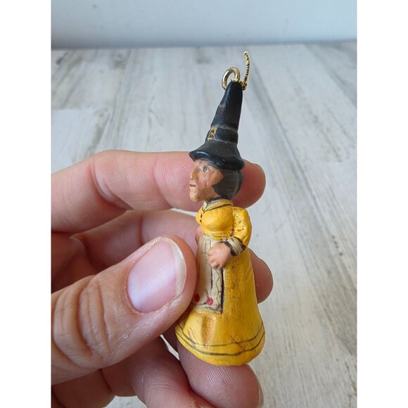 Dept 56 polliwoggs witch mini ornament Halloween shabby chic vintage tree - Picture 2 of 7